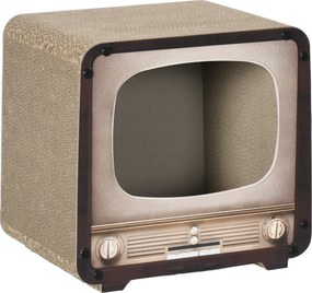 PawHut Arranhador para Gato 2 em 1 em Forma de Televisor, Casinha e Tapete de Arranhar em Cartão Ondulado, 39x29x37cm, Castanho | Aosom Portugal