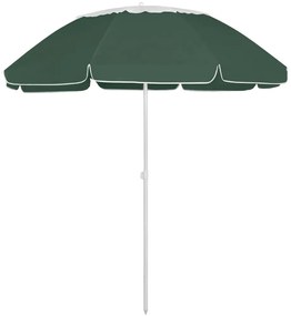 vidaXL Guarda-sol de praia 300 cm verde