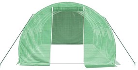 Estufa com estrutura de aço 12 m² 4x3x2 m verde