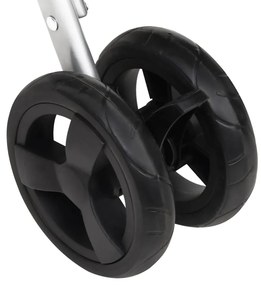 Carrinho dobrável para cães 100x49x96 cm tecido linho preto