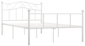 Estrutura de cama 140x200 cm metal branco