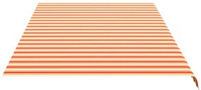 Tecido de substituição para toldo 6x3 m amarelo e laranja