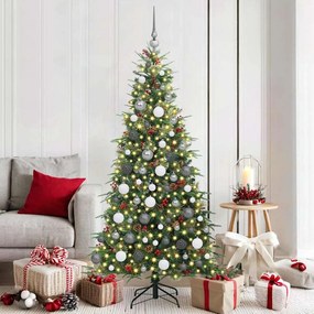 vidaXL Árvore de Natal Articulada Artificial Verde 180 cm PE e PVC