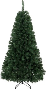 HOMCOM Árvore de Natal 180 cm Artificial com 888 Ramos Ignífugos, Base Metálica Dobrável, Verde | Aosom Portugal