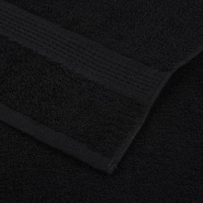 Toalhas 10 pcs 100x200 cm 360 gsm 100% algodão preto