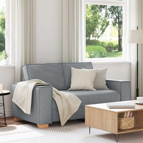 vidaXL Sofá de 2 lugares cinza claro 120 cm tecido
