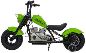 Mota elétrica para Crianças 350 W Chopper Warrior Rodas AR, Assento couro ecológico Verde