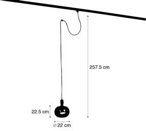 Candeeiro de suspensão com trilho negro incluído G220 LED - Cavalux Industrial