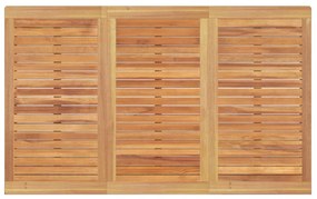 5 pcs conjunto de jantar p/ jardim madeira de teca maciça