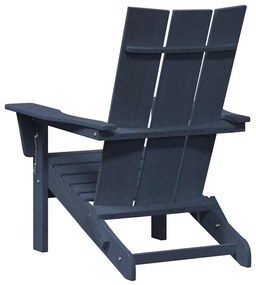 Cadeira Adirondack Dobrável Azul-marinho 74.5x80.5x90 cm HDPE