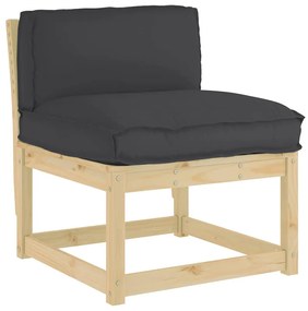 vidaXL Almofada de palete para encosto Preto 80 x 40 x 12 cm