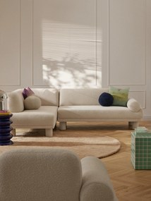 Sofá de canto em bouclé Lilo