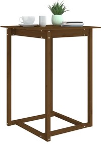 Mesa de bar 80x80x110 cm pinho maciço castanho mel