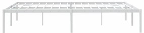 Estrutura de cama 140x200 cm metal branco