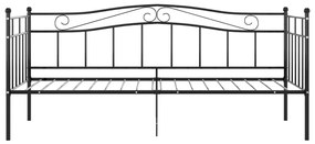 Sofá-cama 90x200 cm metal preto