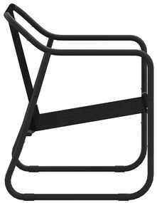 3 pcs conjunto lounge de jardim com almofadões aço antracite