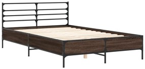 Estrutura de cama 140x190cm derivados madeira/metal