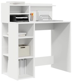 Mesa com Armazenamento Branca 90x48x101.5 cm Madeira Engenheirada
