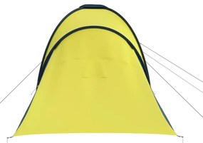 Tenda de campismo para 6 pessoas azul e amarelo