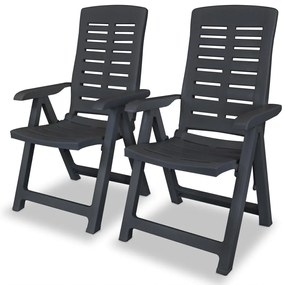 Conjunto bistrô 3 pcs plástico antracite