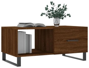 Mesa centro 90x50x40 cm derivados de madeira carvalho castanho