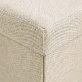 Banco com espaço de arrumação 110 x 38 x 38 cm Bege
