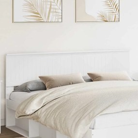 vidaXL Cabeceira com cabeceira Branco 180 cm Madeira processada