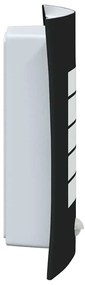 Luz de Parede Exterior com Sensor 2 pcs Preto Aço Inoxidável IP44