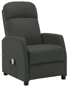 vidaXL Poltrona de massagens couro artificial antracite