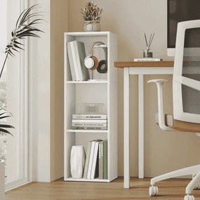 Estante com 3 níveis 24 x 30 x 94,8 cm aberta para arrumação Branca