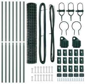Cerca Euro Conjunto de 2 Verde Metal 10 x 1,5 m Durável