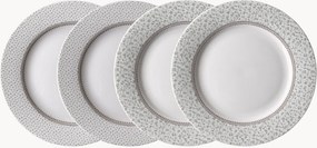 Pratos de sobremesa em porcelana Gift Set Flat, conjunto de 4