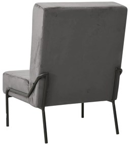 Cadeira de descanso 65x79x87 cm veludo cinzento-escuro