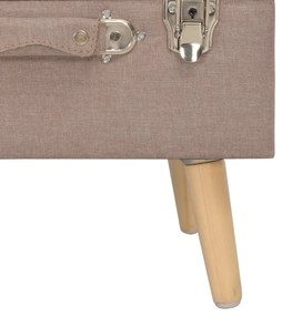 Bancos de arrumação 3 pcs tecido castanho