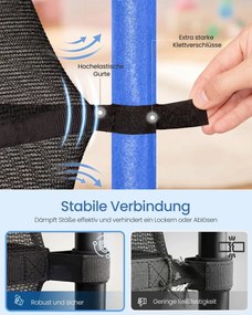 Trampolim infantil de 174 cm com rede de segurança azul