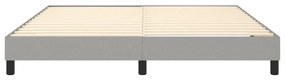 Estrutura de cama sem colchão 180x200 cm tecido cinzento-claro