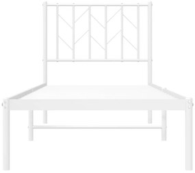 Estrutura de cama sem colchão com cabeceira 75x190 cm branco