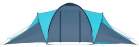 Tenda de campismo 6 pessoas azul e azul-claro