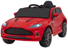 Carro elétrico para Crianças 12V 4x4 Aston Martin DBX Rodas de EVA, Assento de couro Vermelho