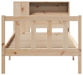 Cama com estante sem colchão 90x200 cm pinho maciço
