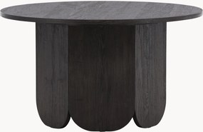 Mesa de centro redonda com efeito de madeira Tekla