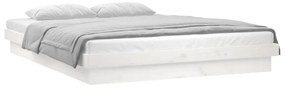 Estrutura cama king size c/ luzes LED 150x200cm madeira maciça