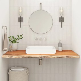 vidaXL Bancada de casa de banho retangular 90x60x2,5 cm acácia maciça