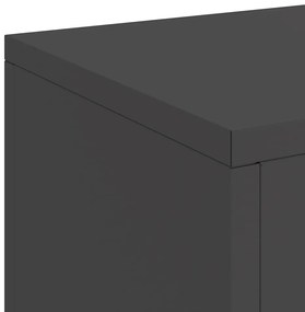 Suportes de Plantas Externos vidaXL Pilar 2 pcs Preto 24x24x35 cm Aço