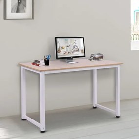 Mesa de computador para casa o oficina com os pés ajustáveis mobiliário de escritório simples 120x60x76cm carga 100 kg armação de metal