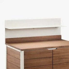 Painel Traseiro Para Cozinha Modular De Exterior Em Alumínio Reggie Gardénia Branco - Sklum