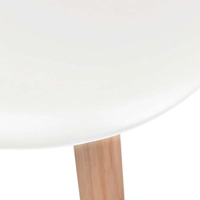 Cadeiras de jantar 4 pcs plástico branco