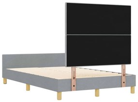 Estrutura de Cama Cinza Claro 120x200 cm Tecido