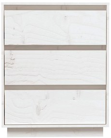 Aparador 60x34x75 cm madeira de pinho maciça branco