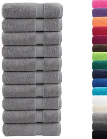 Toalhas de mãos premium SOLUND 10pcs 50x100cm 600 gsm cinzento